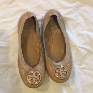 Tory Burch Patent Nude Flats